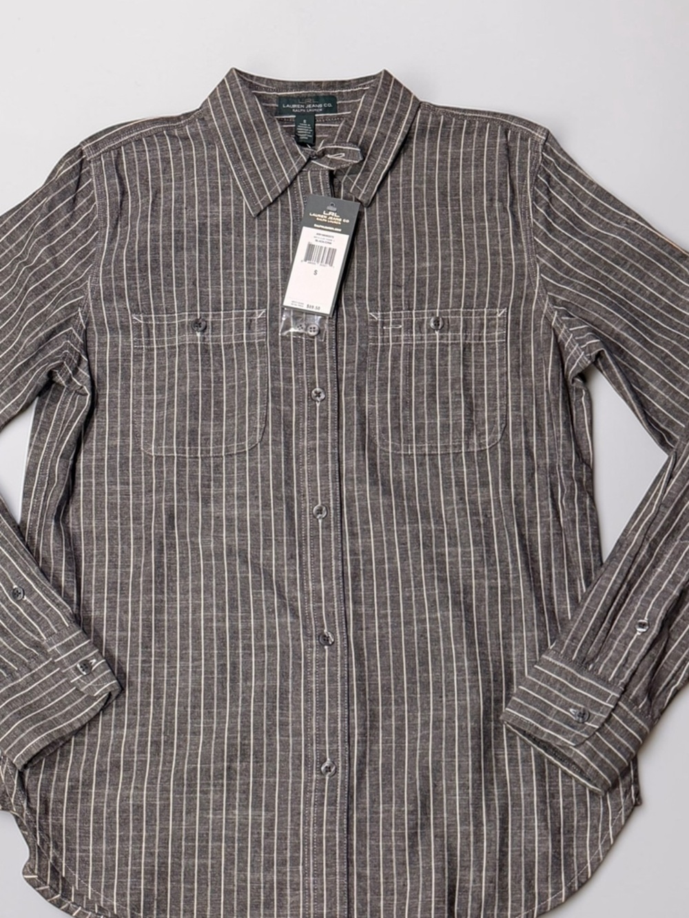 Lauren Ralph Lauren Pinstripe Button Down Shirt Small